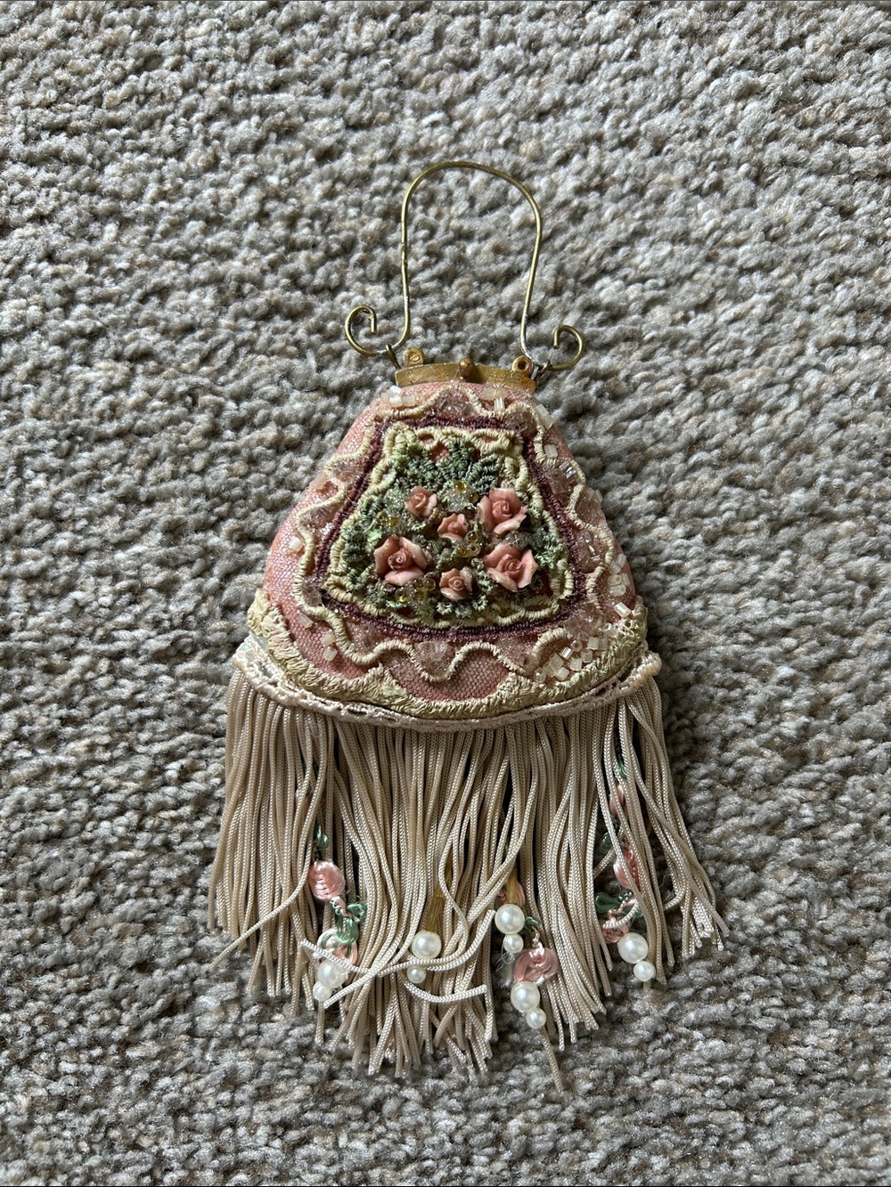 Victorian-Style Ornament | Floral Fringe Fairycore Hanging Decor